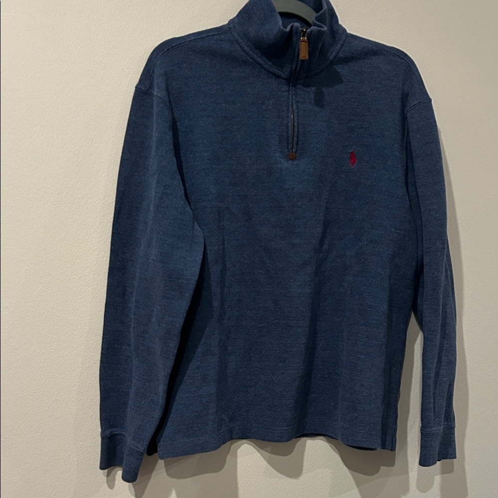 POLO Ralph Lauren Men's Blue Half-Zip Sweater